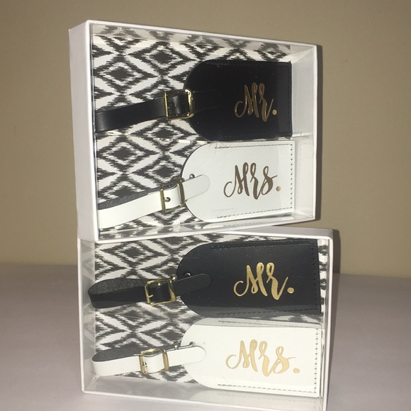 The Paisley Box Mr. & Mrs. Luggage Tags - Picture 2 of 8